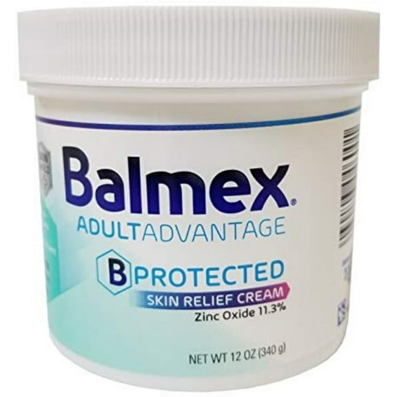 Balmex Adult Advantage B-Protected Skin Relief Cream, with SkinShield Technology to Protect, Soothe and Heal Sensitive Skin, 12oz