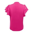 thumbnail image 6 of Easter Shirts for Women Plus Size Tops for Women 4X-5X Tunic Womens Tops Puff Short Sleeve Shirts Pleated T Shirts Dressy Casual Business Trendy Summer Tunic Blouse Shirts for Women Long Sleeve Loose, 6 of 6