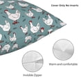 thumbnail image 4 of Rateoe Funny Chicken Pattern Throw Pillow Cover Premium Pillow Stuffer Sham Square for Decorative Cushion Bed Couch Sofa(Pillow insert not included), 4 of 8