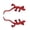 Red, variant on 2pcs Stylish Metal Geckoes Car Badge Decals Emblems Sticker For Vehicle Body Rear Window Enhancing Auto Aesthetic Appeal