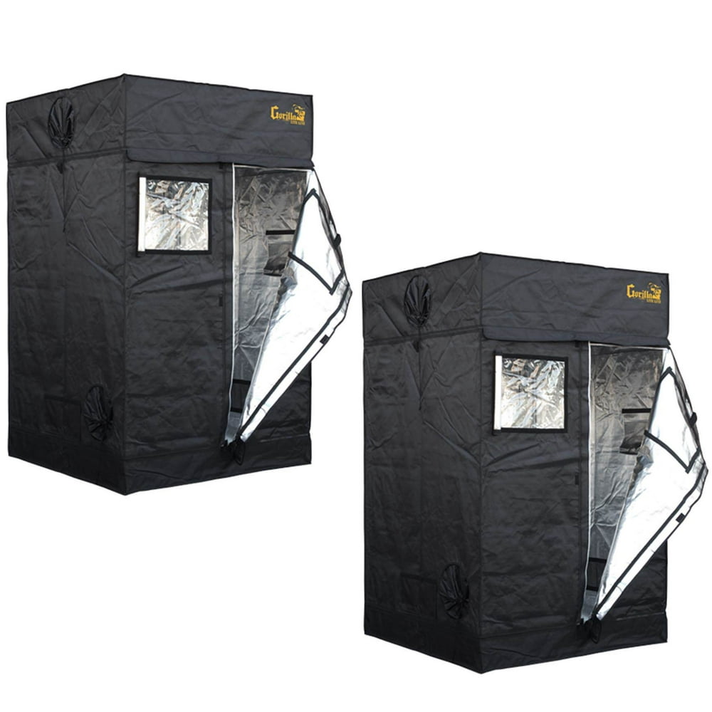 Gorilla Grow Tent Lite Line 4' x 4' Greenhouse Garden Rooms, Pair