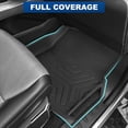 thumbnail image 6 of Autocessking Floor Mats for Ford F150 SuperCrew Cab 2015 2022 2024 2025 F-150 Lightning Front 2nd Row All Weather TPE Truck Liners (Not Fit Rear Seat with Under-Seat Fold Flat Storage), Set of 3 Mats, 6 of 11