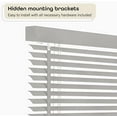 thumbnail image 2 of Cordless Light Filtering Mini Blind - 26 Inch Width, 64 Inch Length, 1" Slat Size - Grey - Cordless GII Morningstar Horizontal Windows Blinds for Interior by  Home Decor, 2 of 4