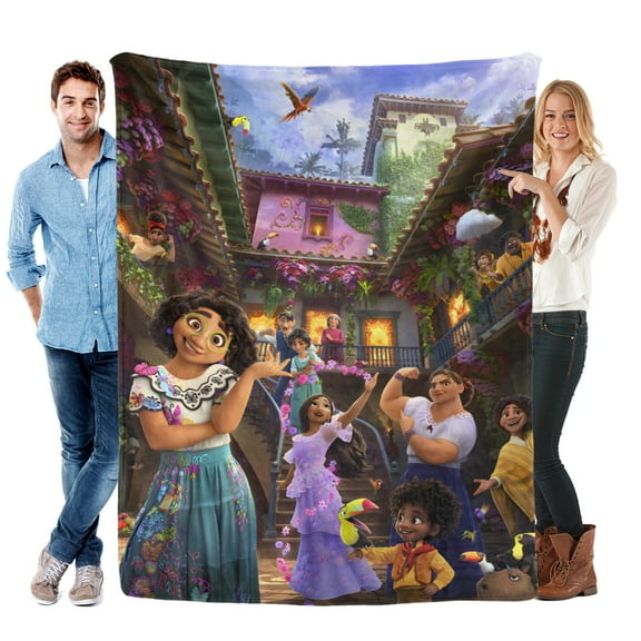 Encanto-Anti-Pilling Flannel Blanket Soft Lightweight Plush Fuzzy Cozy Luxury Blanket for Home and Kitchen Use – Perfect for Kids and Adults