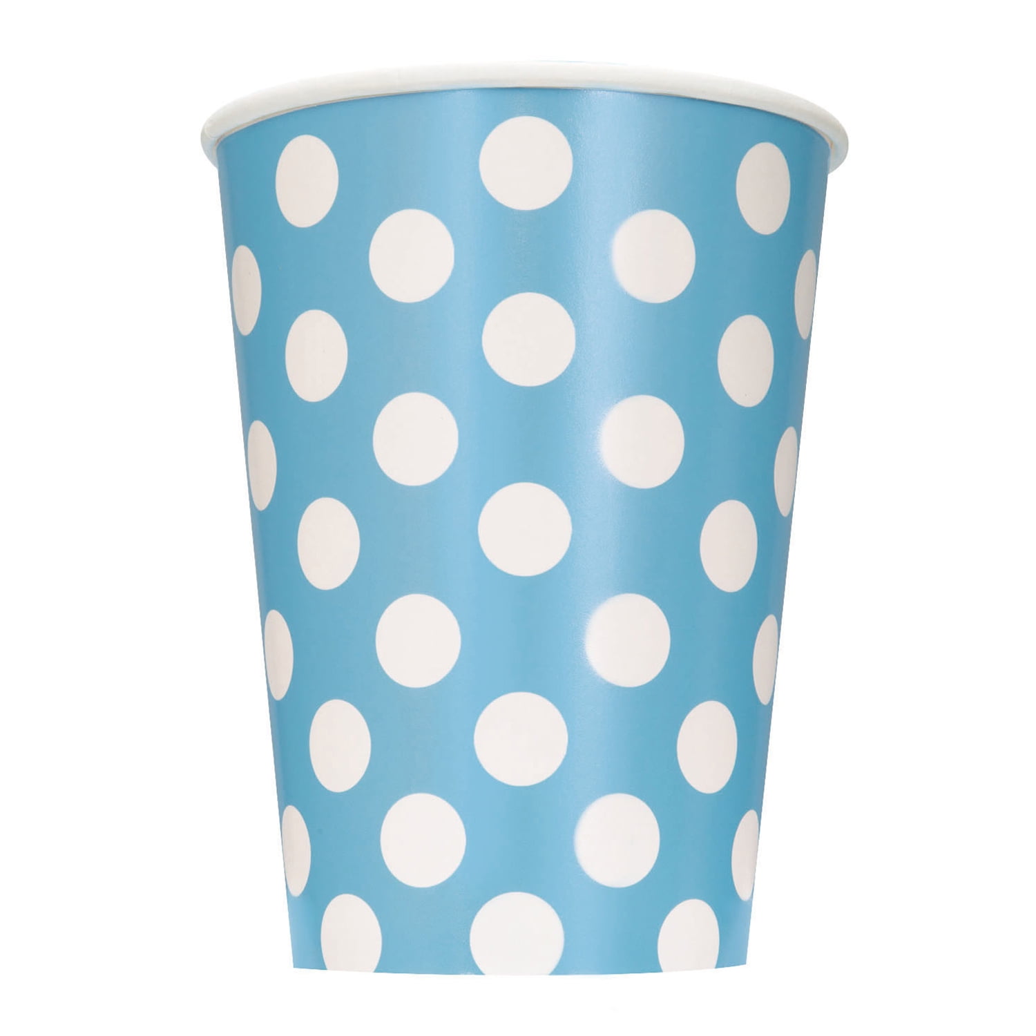 12oz Polka Dot Paper Cups, Light Blue, 6ct