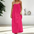 thumbnail image 4 of Women's Strap Backless Loose-fitting Resort Long Dress, 4 of 9