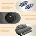 thumbnail image 6 of OUINCH Oversized Dual Motor Power Lift Recliner for Elderly, Extended Footrest, Large Infinite Position Lay Flat Chair for Living Room with Massage & Heat, Lumbar Pillow, USB & Type-C Ports, Gray, 6 of 8