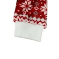 thumbnail image 6 of Qiylii Christmas Family Plush Romper, Snowflake Print O-neck Hooded Jumpsuit Sleepwear Sleepsuit, 6 of 8