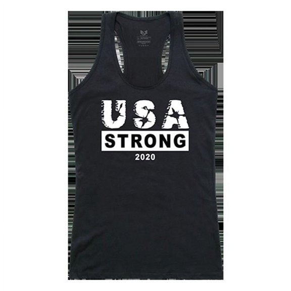 USA Strong 3 Graphic Tank Top, Black - Large