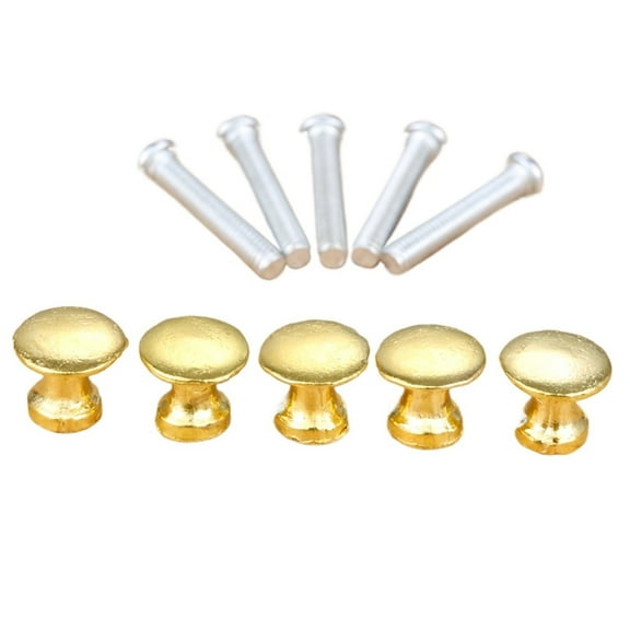 5sets Mini Knobs 12x11mm Round Handles Alloy Pulls Antique Bronze/Silver/Gold Drawer Door Decor Cabinet Chest Kitchen W/screws