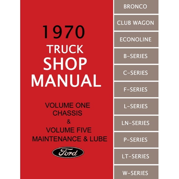 Detroit Iron OEM 1970 Ford Truck Shop Manual (5 Volume Set)