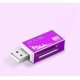 thumbnail image 1 of Purple-Usb 2.0 Todo en 1 Lector de tarjetas de memoria múltiple para Micro Sd Sdhc Tf M2 Mmc Ms Pro Duo ShuxiuWang 8390605247392, 1 of 1