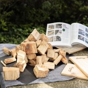 Camerons All Natural Cherry Wood Chunks for Smoking - 420 Cu. In. Box, Approximately 5 Pounds - Kiln Dried Large Cut BBQ Wood Chips for Smoker