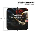 thumbnail image 2 of Honeii American Bald Eagle Warrior print Leather Coaster Set of 4, ideal for safeguarding your furniture from drinks spills and effortless cleanup-Square, 2 of 6
