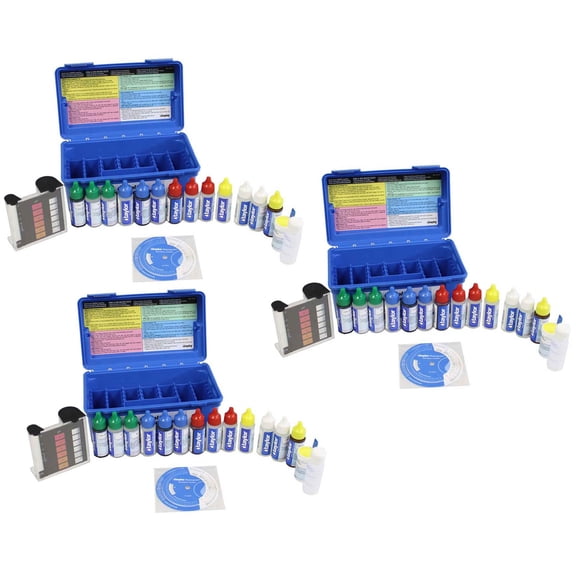 Taylor K2006 Swimming Pool Water FAS-DPD Chlorine pH Alkaline Test Kit (3 Pack)