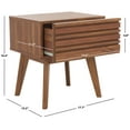 thumbnail image 3 of SAFAVIEH Esma Modern 1 Drawer Nightstand,Walnut, 3 of 13