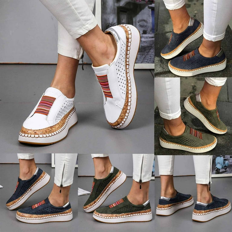 Hollow out round clearance toe casual sneakers