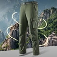 thumbnail image 2 of XIYON Men's Pants Tearproof Work Lightweight Hiking Pants Outdoor Solid Color Charging Pants Trousers Comfortable, 2 of 4