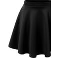 thumbnail image 3 of Made by Johnny Women's Basic Versatile Stretchy Flared Skater Skirt S BLACK, 3 of 4