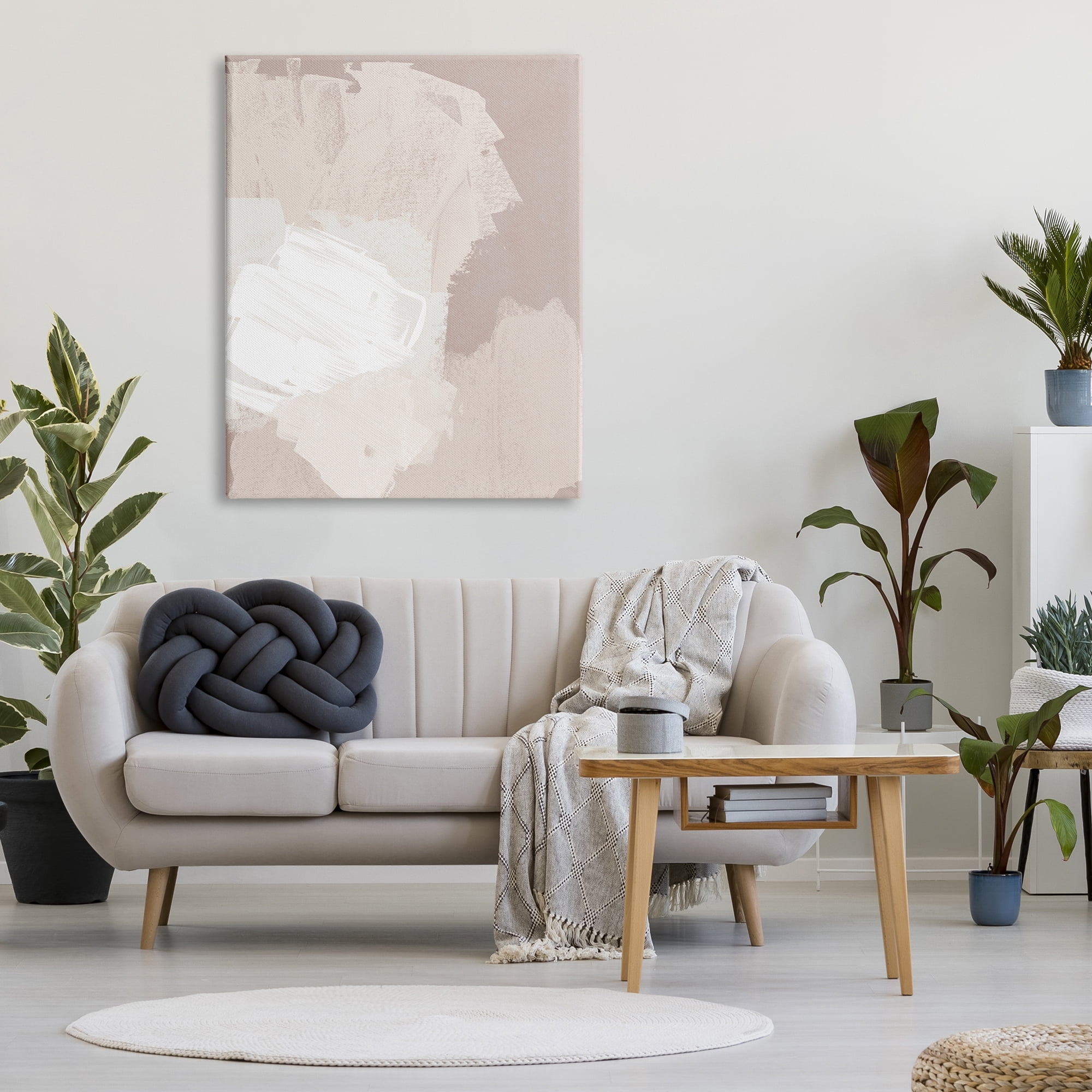 Stupell Industries Abstract Brush Strokes Collage Neutral Beige Tones Painting Gallery Wrapped Canvas Print Wall Art, Design by June Erica Vess