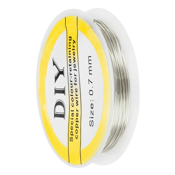 1pcs 0.7mm Craft Wire Beading Copper Wire for Jewelry Making Supply(Silver)