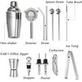 thumbnail image 2 of Cocktail Shaker Set Bartender Kit, 14Pcs 304 Stainless Steel Bartender Shaker Set, 550ml /19OZ Bar Tool Set with Bamboo Stand, for Home and Bar, The Best Gift Choice For Christmas., 2 of 9
