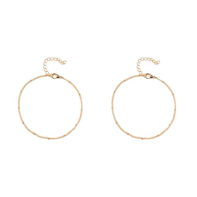Minnieouse Tobillera ajustable, exquisitas cuentas de Metal, de tobillo de aleación, accesorio de moda de estilo Simple, tobilleras para mujer, Type2 NO2 Minnieouse CBP200182