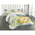 thumbnail image 3 of Ambesonne Colorful Quilted Bedspread Set 3 Pcs, Tropic Exotic Parrots, Queen Size, Multicolor, 3 of 5