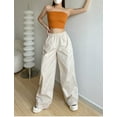 thumbnail image 2 of DcoolMoogl Women's Parachute Pants Cargo Trousers Elastic Waist Wide Leg Track Pants Y2k Clothing, 2 of 7