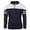 Navy, variant on Men's Cardigan Jacket Long Sleeve Color Matching Splicing Jacket Sweater Jacket