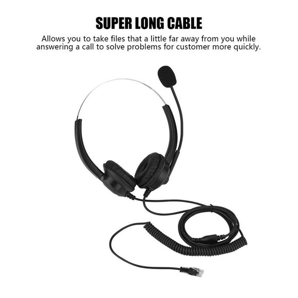 Lossless Sound Call Center Headphones Call Center Headset Call 360° Rotary Earmuffs Call Center Headset - Crystal Plug