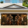 thumbnail image 4 of Eespoir Western Cowboy Retro Party Decor, Indoor Outdoor Atmosphere Photography Backdrops, Banners Hanging Cloth Garage Door Cover For Theme Event(C), 4 of 6