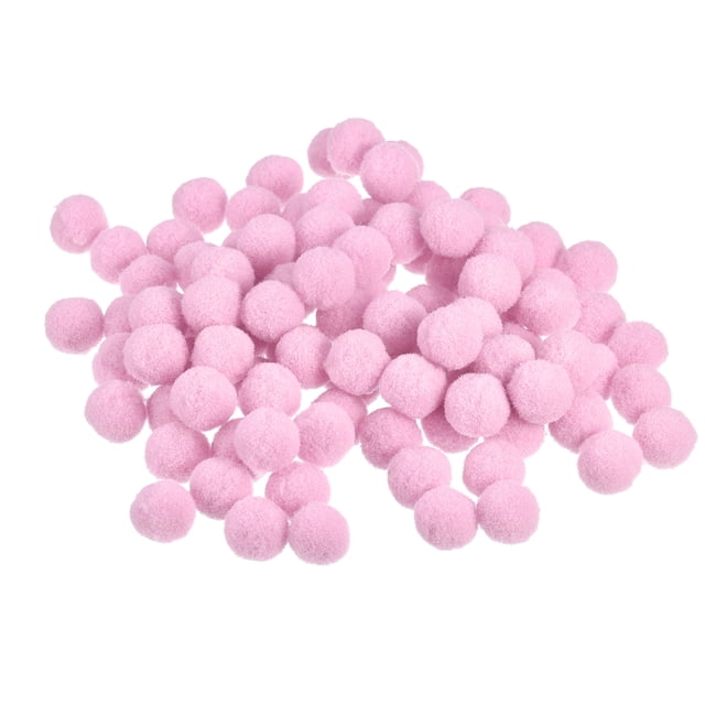 Pom Fieltro Bolas Fieltro Tela 1.5cm 15mm Claro Rosa para Hogar Artesanía Proyecto Bricolaje Paquete de 100