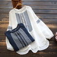 thumbnail image 7 of Abaya Dress for Elegant Women's Long Sleeve Linen Blouse Dress Tunic Style Loose Fit Muslin Top for Casual and Occasions, 7 of 7