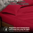 thumbnail image 6 of BNM Egyptian Cotton 300 Thread Count Sheet Set, King, Red, 6 of 10
