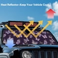 thumbnail image 4 of HUIACONG Sunshade Sun Shade Windshield Heat Shield Sun Visor Mat Compatible with Jeep Wrangler Rubicon Sahara TJ JK JKU 2 Door & 4 Door Purple Butterfly, 4 of 6