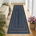 thumbnail image 5 of 2' x 6' Braided Jute Hallway Runner Rug，Non Slip Ultra Thin Washable Low-Pile Carpet for Laundry Room, Farmhouse Modern Mat Runner for Bedroom, Entryway, Hallway, 5 of 10