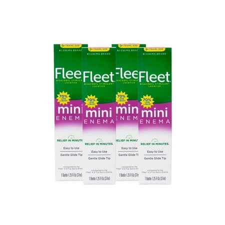 Fleet Bisacodyl Enema 1.25 oz (Pack of 4)
