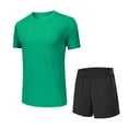 thumbnail image 3 of Weiqiqre Mens Casual 2 Piece Outfits-Short Sleeve Athletic Set Oversize T-Shirts Drawstring Tracksuit Set, 3 of 7