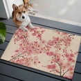 thumbnail image 3 of Peaches Branches Entryway Rug 2'x3'&nbsp; Non Slip Front Door Mats, Farmhouse Spring Botanical Pink Flowers Entrance Rugs Indoor Outdoor Carpet, Washable Floor Mats Small Area Rug for Bedroom Kitchen, 3 of 8