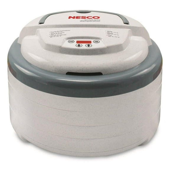 Nesco FD-79 Snackmaster Pro Digital Food Dehydrator for Snacks, Fruit, Beef Jerky, Meat, Vegetables & Herbs, Gray, 4 Trays, 1 Count Pack of 1,Grey