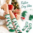 thumbnail image 3 of Women Christmas Fuzzy Slipper Socks, Plush Fluffy Cozy Home Sleeping Socks, Soft Warm Winter Indoor Socks, Assorted Holiday Theme Designs, Perfect Stocking Stuffer for Holiday Season C, 3 of 5