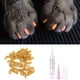 thumbnail image 3 of 100PCS Durable Pet Cat Soft PVC Nail Cover Paw Garra Cap Wrap Accesorio de aseo (Crystal Gold M), 3 of 8