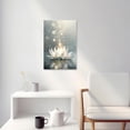 thumbnail image 5 of ZHONGYUTONG Zen Canvas Wall Art Bathroom Lotus Flower Bloom in Water Picture Yoga Spa Painting for Meditation Spiritual Decor Framed (20.00" x 30.00"), 5 of 5