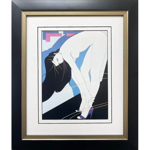 Patrick Nagel "Untitled #61" NEWLY CUSTOM FRAMED Art Deco Print Generic