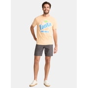 Fanta Men's and Big Men's Orange Graphic Tee with Short Sleeves, Sizes S-3XL