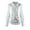 Silver, variant on Fashion Womens Sequin Long Sleeve Front Zip Jacket with Ribbed Cuffs