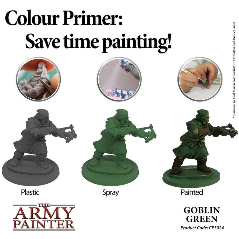 The Army Painter Color Primer Spray Paint, Daemonic Yellow, 400ml, 13.5oz -  Acrylic Spray Undercoat for Miniature Painting - Spray Primer for Plastic  Miniatures 