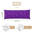 thumbnail image 3 of Fotbe Purple Glitter Funda para Almohada Corporal con Diseño, Funda de Microfibra Ultrasuave de 20x54 Pulgadas, Ropa de Cama Elegante, 3 of 7