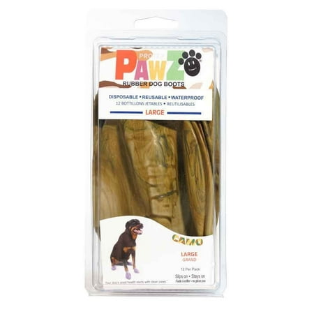 - PawZ Protex Dog Boots Water-Proof Paws Disposable Reusable Large Camo